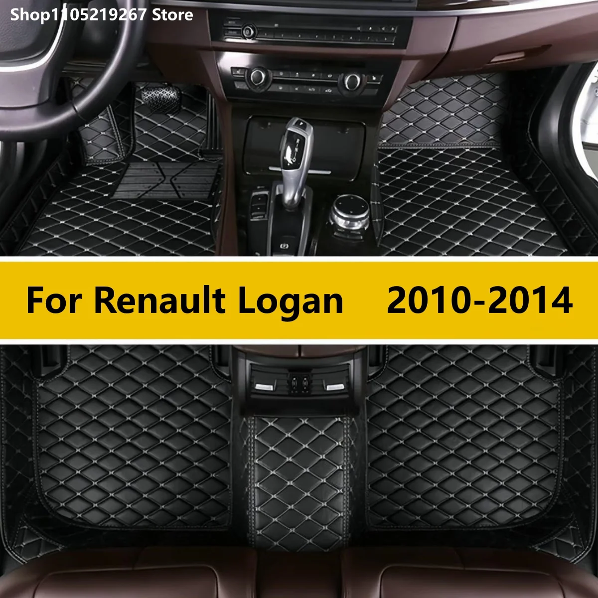 

Автомобильные коврики на заказ для Renault Logan 2010 2011 2013 2014 2014, детали интерьера, аксессуары из искусственной кожи