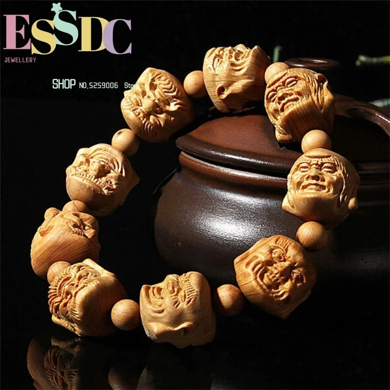 taihang-arborvitae-smiling-buddha18-arhats-head-bracelets-attract-money-mink-fragrance-fashionable-wooden-beads