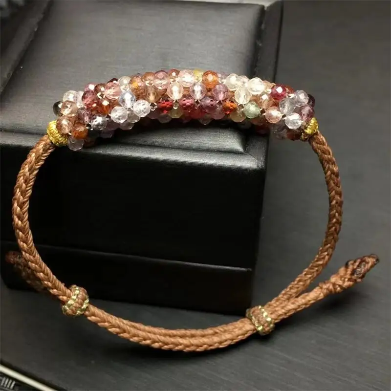 

Natural Star Spinel Woven Bracelet Women Genunie Charm Yoga Meditation Bangles Reiki Healing Lovers Gift 1PCS