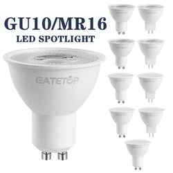 Ampoule LED pour budgétaire halogène, remplacement de la lampe halogène 50W, Derection domestique, 10 pièces, GU10, MR16, GU5.3, AC 110V, 220V