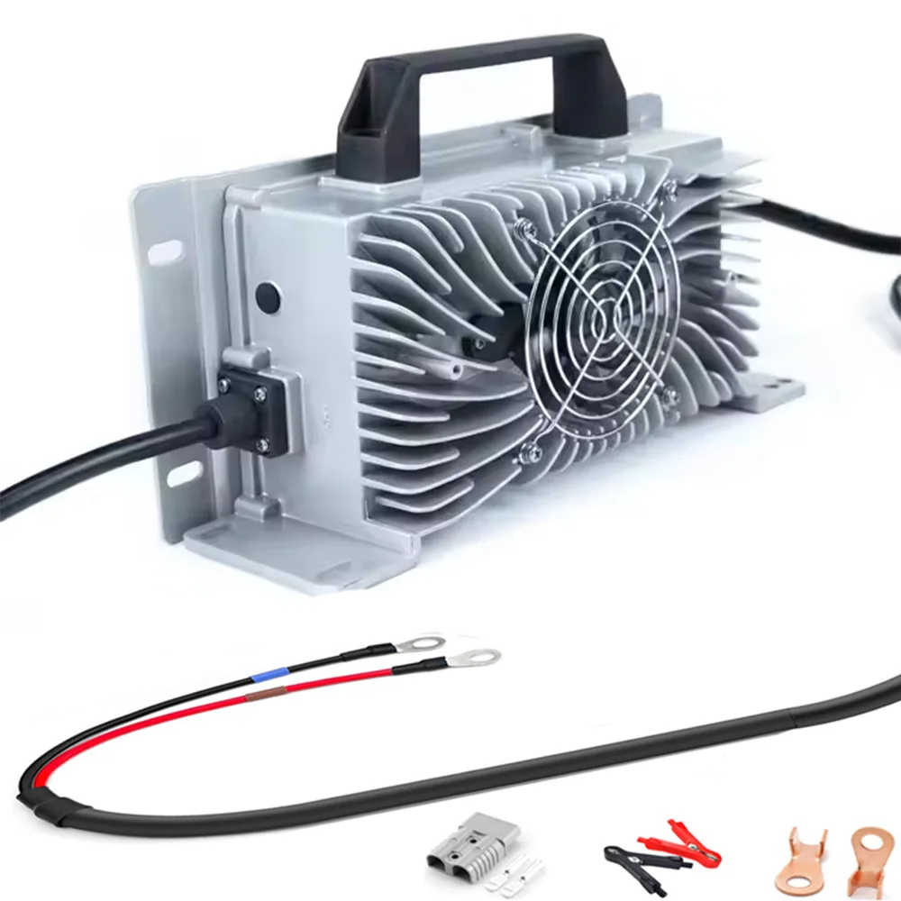 43.8V 20A Lithium Onboard Battery Charger for 36V (38.4V) 12S LiFePO4 Battery, Smart Charger for Golf Cart Car Truck Boat Home