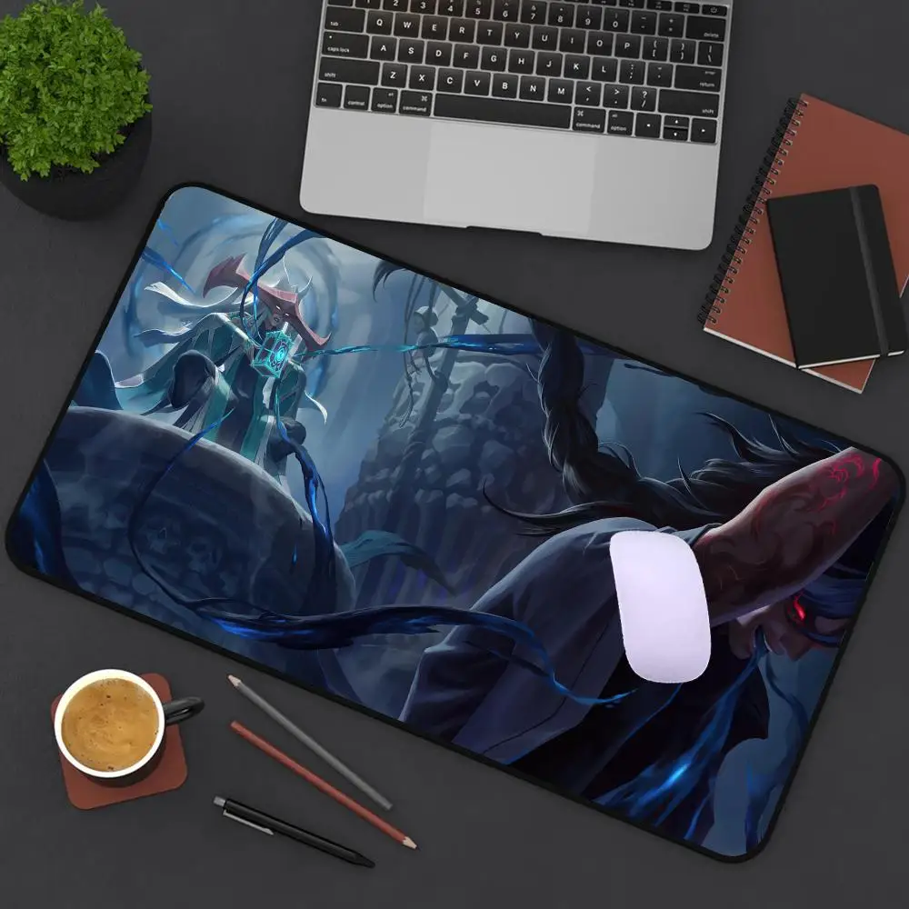 Kayn Shadow Assassin LoL Mouse Pad ملحقات الألعاب مكتب ألعاب لوحة المفاتيح حصيرة مكتبية غير قابلة للانزلاق كمبيوتر محمول أنيمي Shieda Kayn Mousepad #6