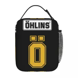 Ohlins Suspension Car Motorcycle Sport Racing Insulated Lunch Bag Shock Ohlins RXF34 M.2 Food Container Thermal Cooler Lunch Box