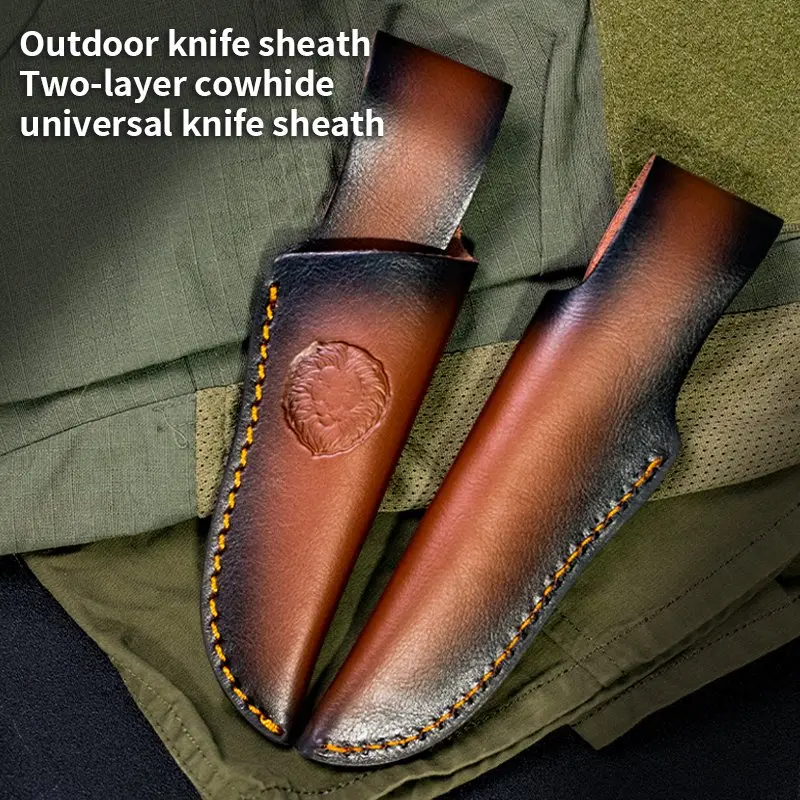 

Portable Brown Fold Tool Flashlight Belt Loop Case Holder Genuine Leather K Sheath Protective Cover Pocket Hunt Camp Outdoor Car