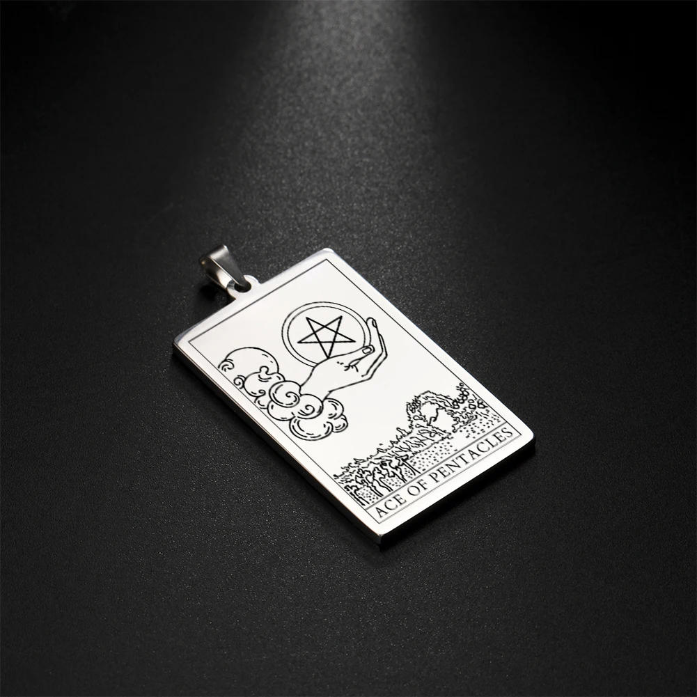 Tarot Card Charms for Jewelry Making Astrology Tarot Cards Major Arcana Magic Amulet Stainless Steel Pendants