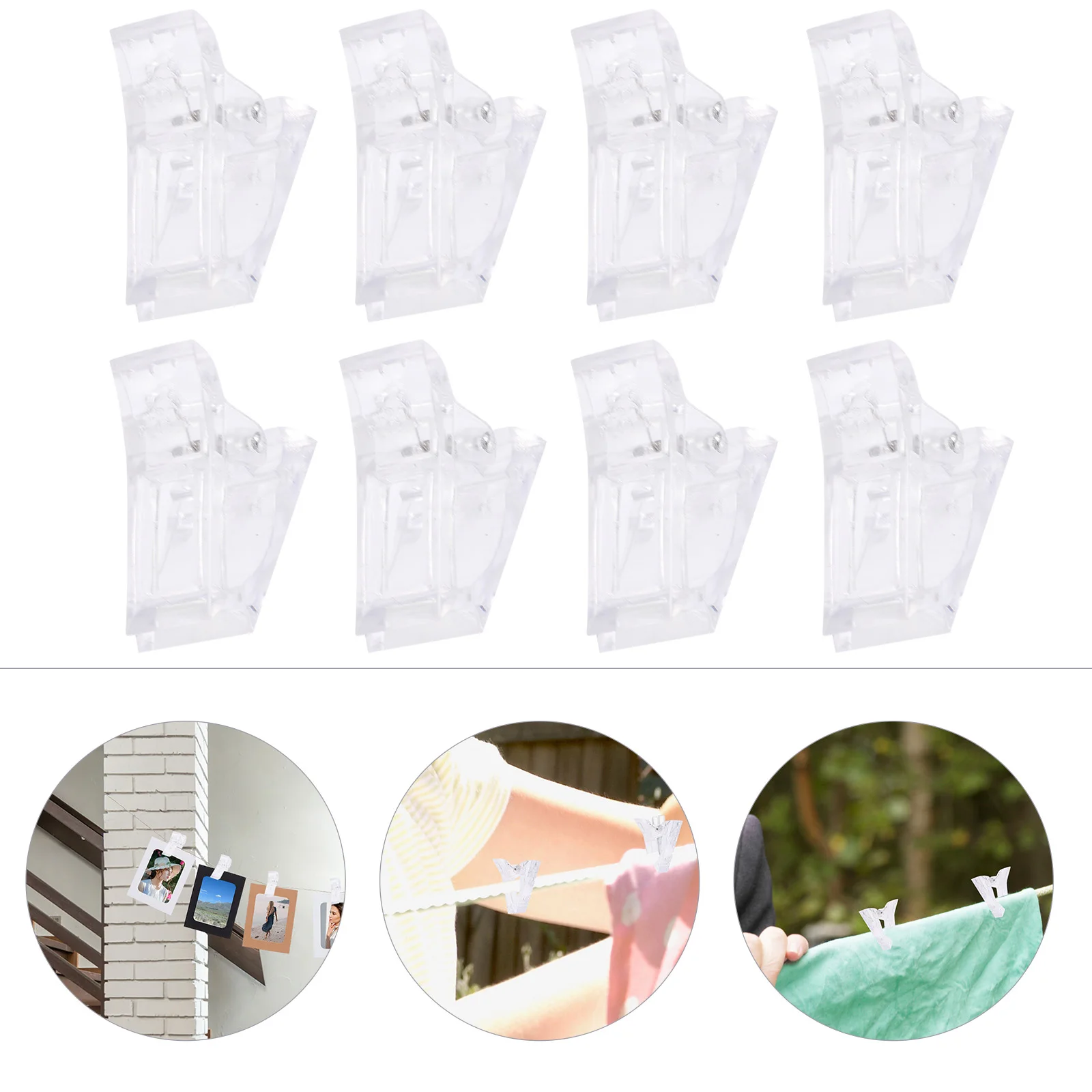 

30 Pcs Photo Wall Clips Light Weight Plastic Clothes Pins for Hanging Quilt Tapestry Display Home Office Decor Storage Solution