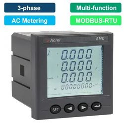 Wyświetlacz LCD Amc72L-E4/KC Panel AC montowany trójfazowy pobór mocy cyfrowy licznik energii z zapisem zdarzeń DI/DO