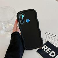 Solid Color Wave Phone Case For Realme C3 6i 5i 5 Narzo10 5s Minimally Designed Silicone Shock-absorbing Soft Cover