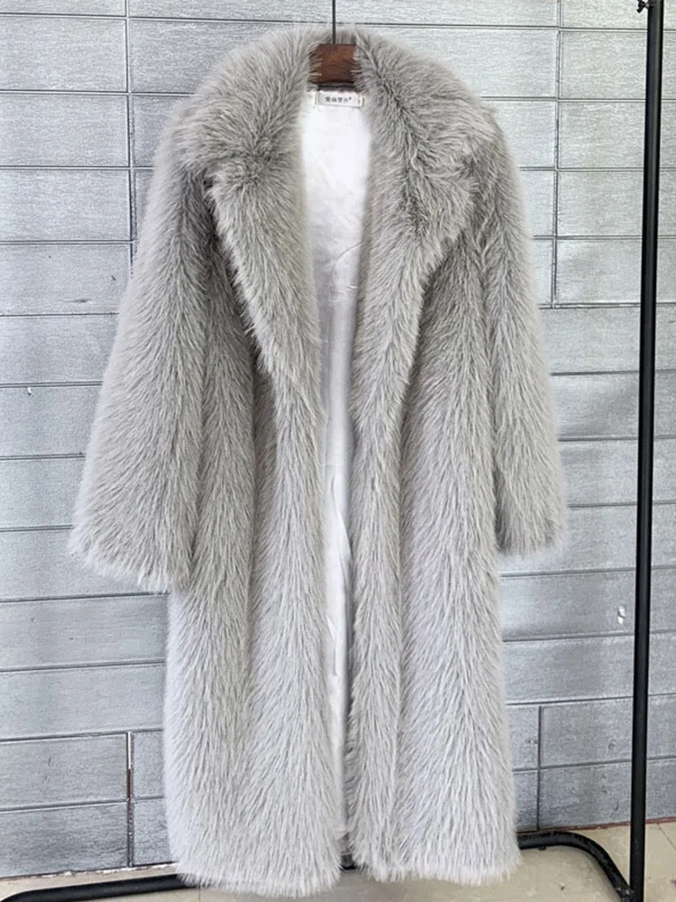 ผู้หญิงฤดูหนาว Faux Fur เสื้อกันหนาวหญิง Casual หลวมเสื้อแจ็คเก็ต2023ใหม่ Lapel แขนยาวเสื้อแฟชั่น