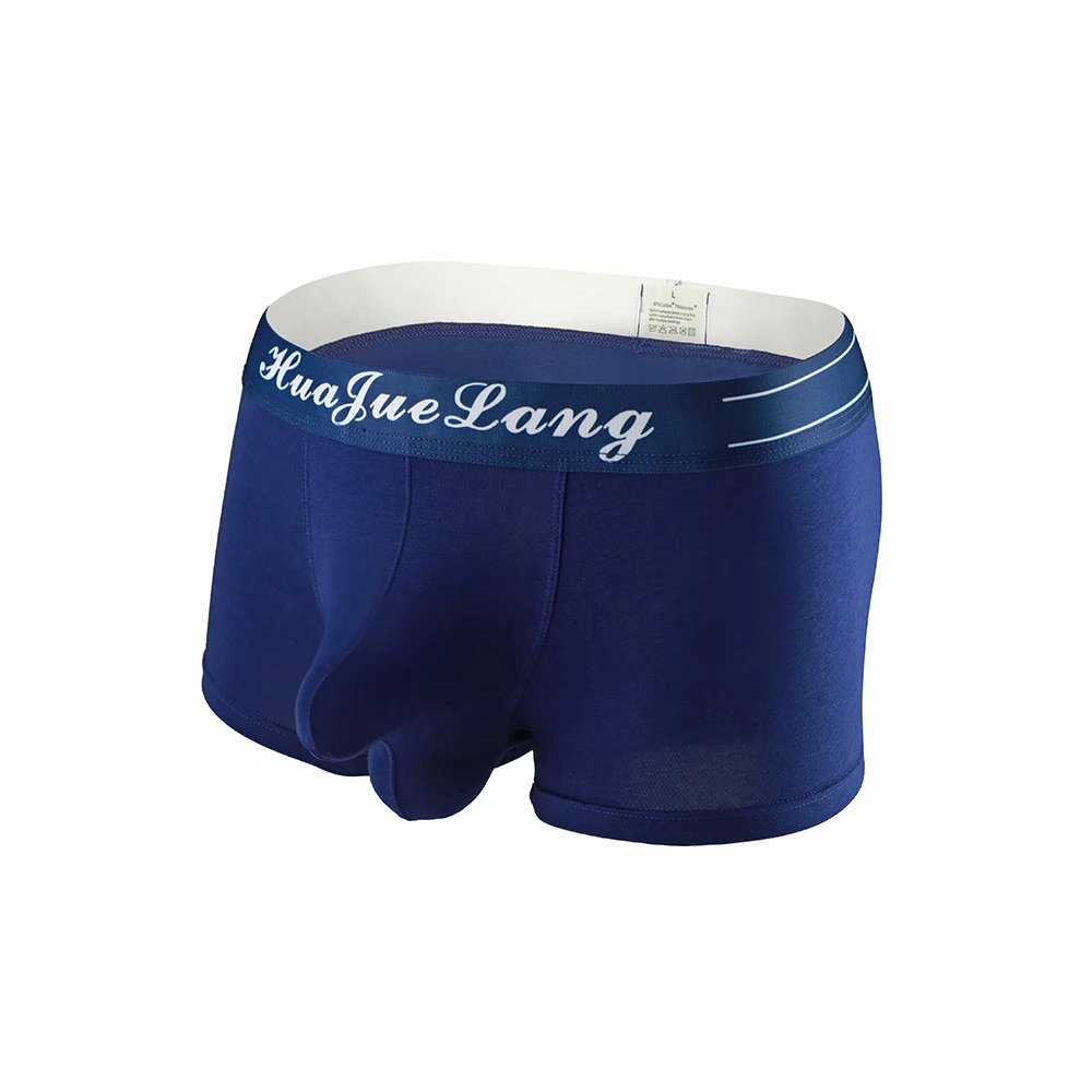 Boxer pantaloncini da uomo in cotone Bulge Pouch intimo naso di elefante mutandine elastiche slip Boxer da uomo intimo costume da bagno maschile