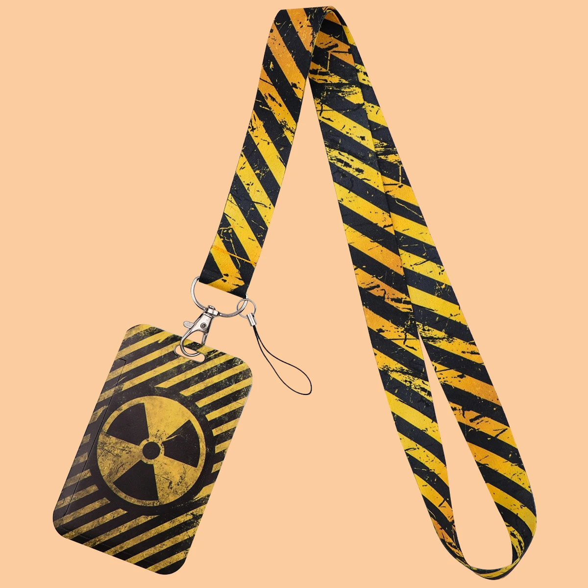 Avertissement Motif Lanière pour Clés Porte-clés Porte-Badge ID Carte de Crédit Passe Accrocher Corde Lariat Mobile Téléphone Charme Accessoires