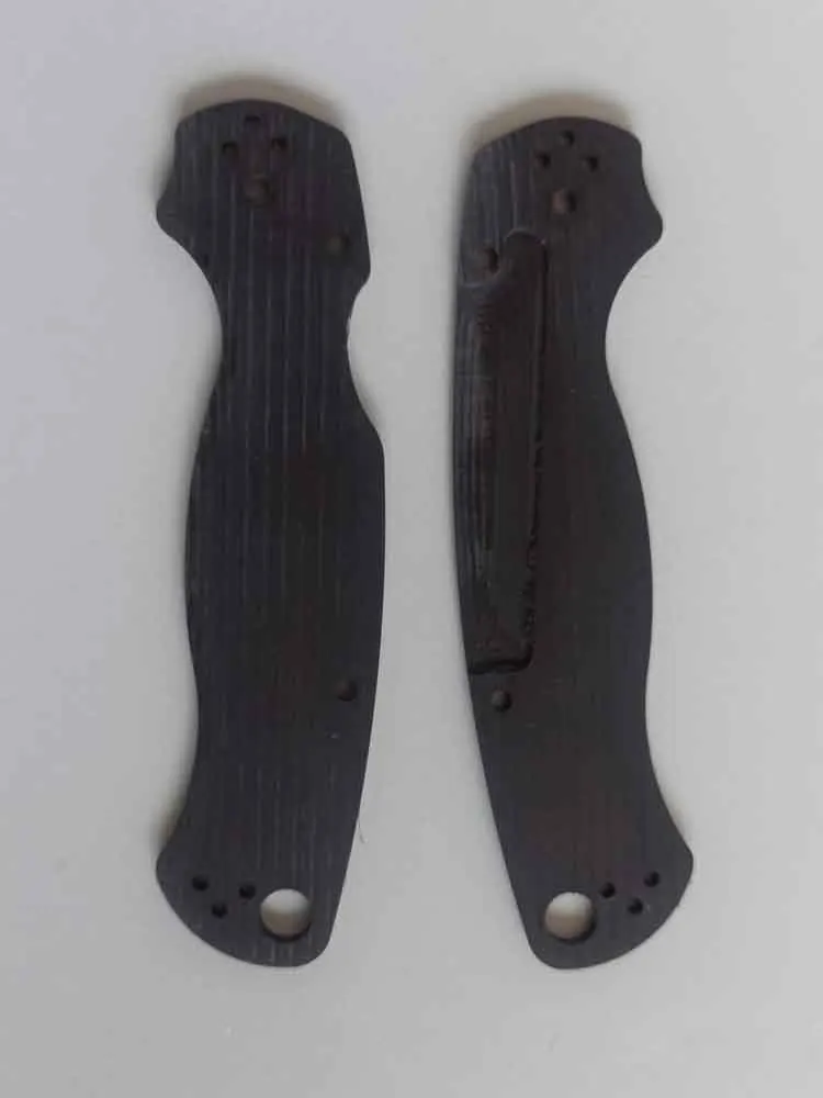 Imagem -04 - Fibra de Carbono Faca Handle Custom Made Faça Você Mesmo Escalas para Spyderco Paramilitar C81 Mpcw2 Par