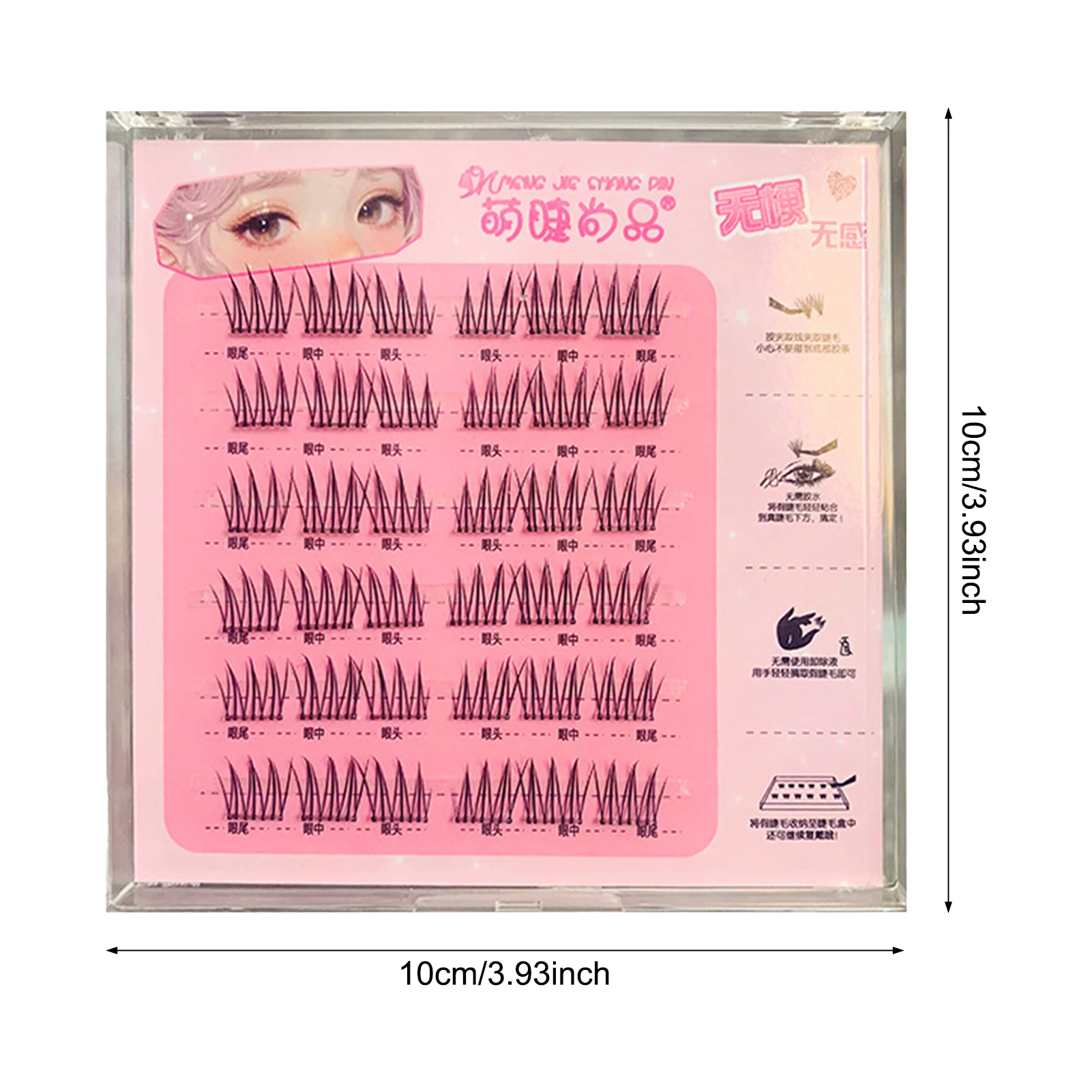 Manga Lash Glue Free DIY false eyelashes extenstions individual Clusters eyelash heat bonded premades volume fans lash makeups