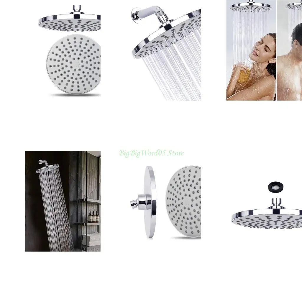 

24TE Верхний спрей, круглый душ для головы, фиксированный массажный душ, распылитель воды для головы, прочный душ под давлением