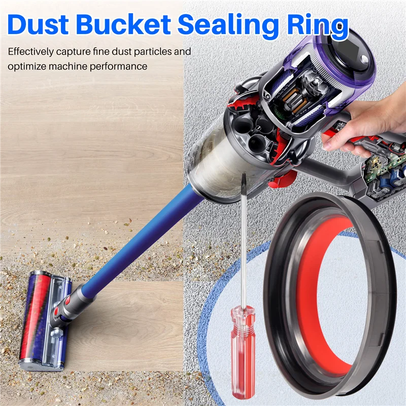 

A11R для пылесоса Dyson V10, пылесборник, верхнее фиксированное уплотнительное кольцо, сменное крепление для ведра для пыли, запасная часть для очистки