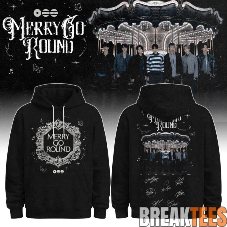2026 BTS Special Arirang Merry Go Round Autumn and Winter Men's and Women's Hoodies, Comfortable and High-quality Ins Y2k