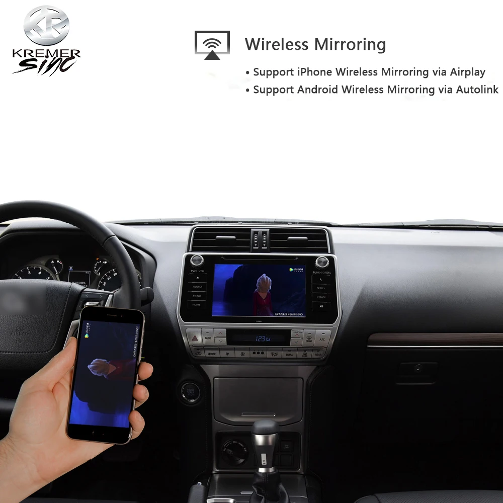 Wireless CarPlay Android Auto for Toyota  kSmart Auto Wireless Android Auto for Prado VX  Prado 150  Landcruiser Pardo Kakadu