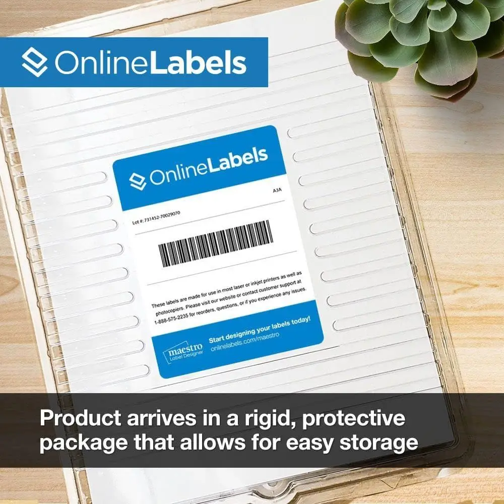 3.5 x 5 Rectangle Mailing, Shipping Labels - Permanent, White Matte - 4-Up - Perforated - Pack of 20,000 Labels, 5,000 Sheets - view 5