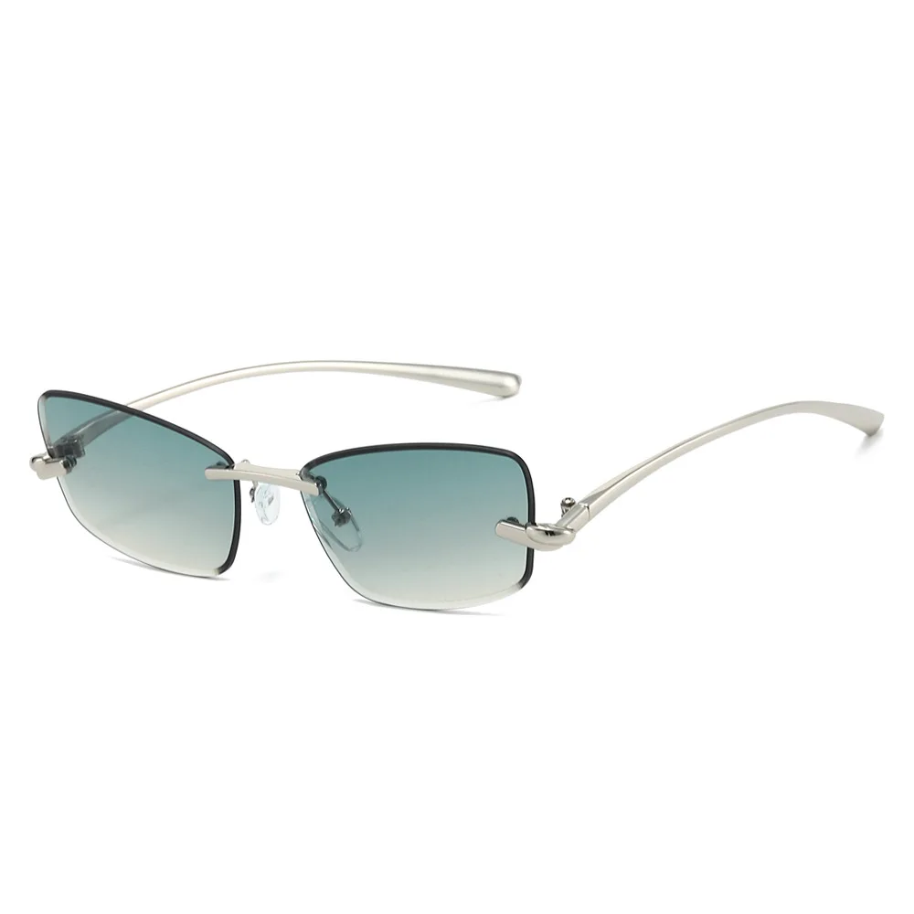 2026 Neue Luxus-Schmetterlings-Sonnenbrille für Damen, randlos, getönte Gläser, Metallgestell, für Party, Reise, Fotografie, Video, Dekoration