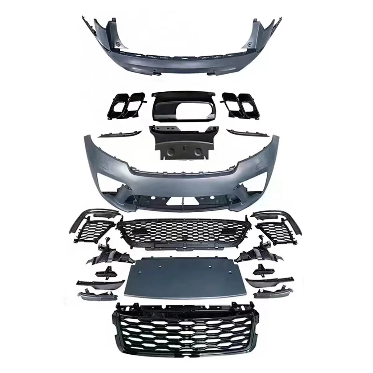 

Applicable for Velar 2017-2023 Change to SVA Bumpers Body Kit Include Grill.