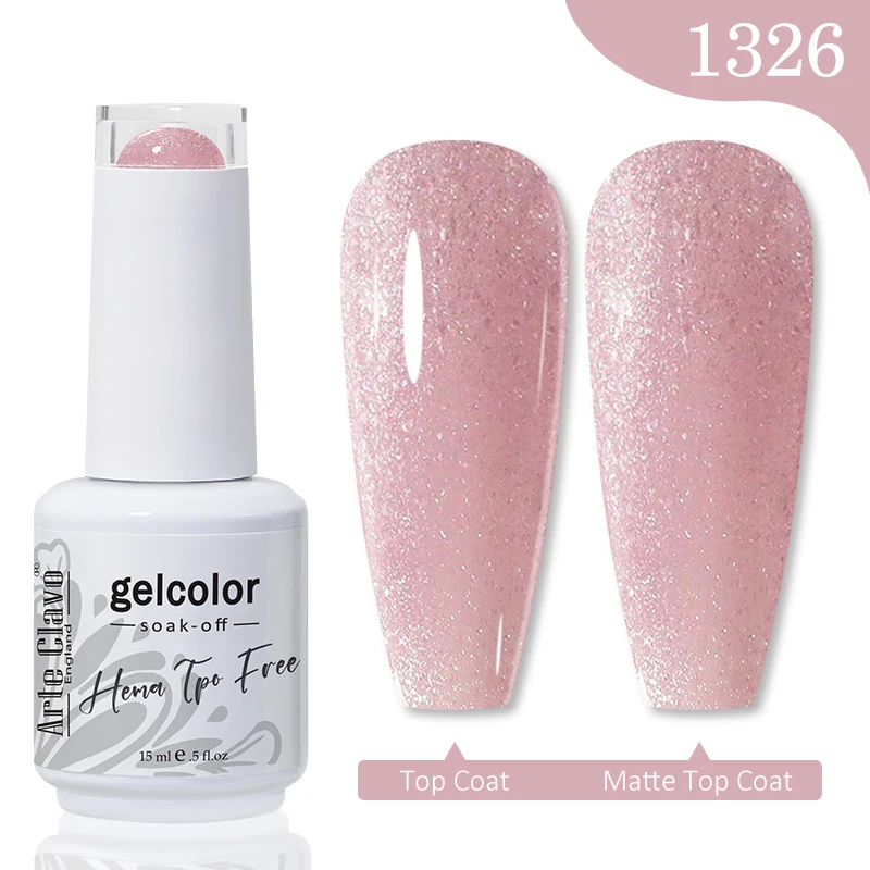 Arte Clavo Nail Gel Varnish Top Base Coat Hybird Design Gel Nail Polish Manicure Nail Art Primer 116 Colors 15ml  UV LED Lamp