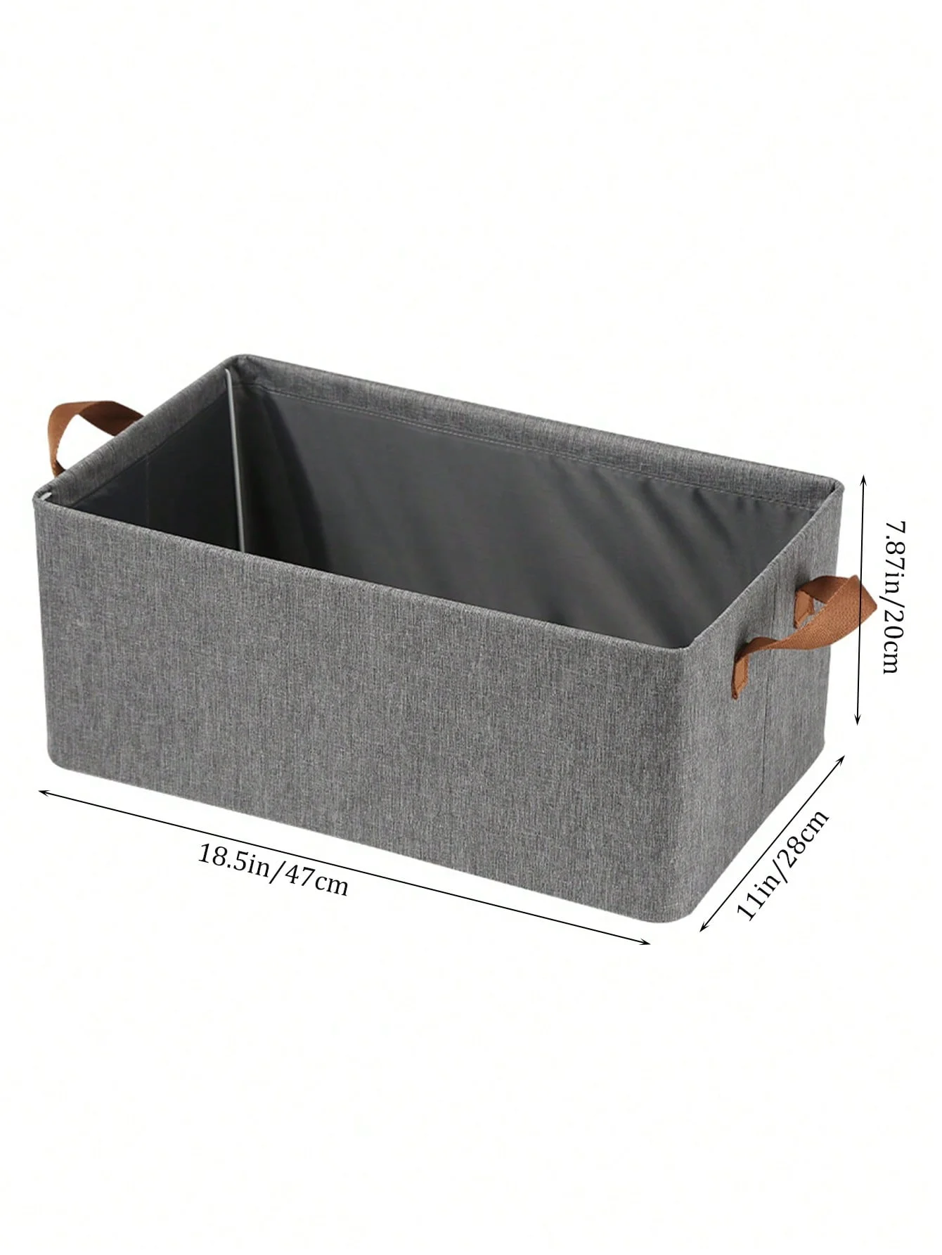 1/2pcs, fabric storage box Cotton and linen clothes storage box Foldable steel frame portable clothes storage basket storage bag