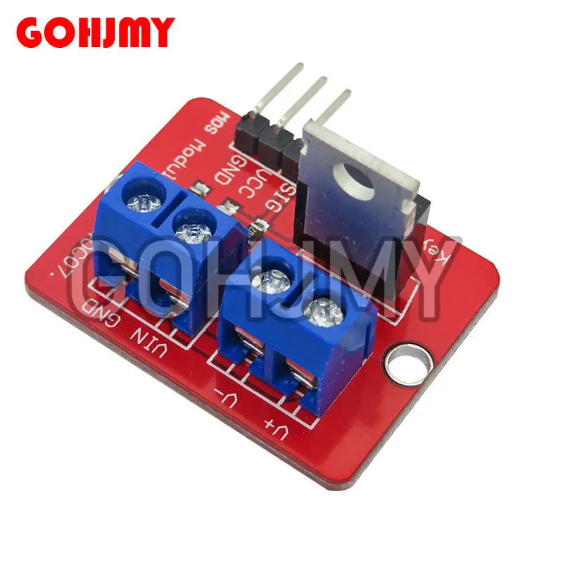 5pcs/lot 0-24V Top Mosfet Button IRF520 MOS Driver Module For MCU ARM Raspberry pi