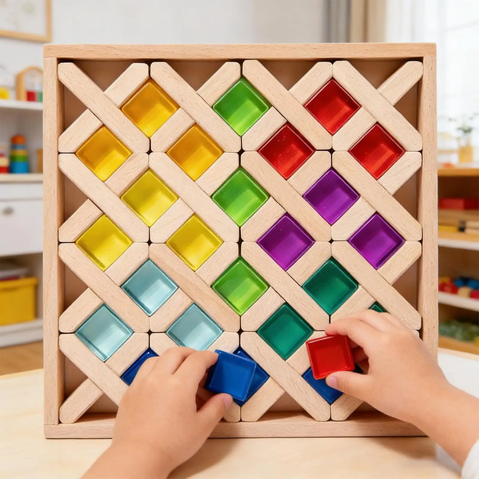 Bausteine Regenbogen Pädagogisches Puzzle Spiel Tragbare Stapeln Spiel Für Kinder Jungen Mädchen Hause Schule Reise Party Klassenzimmer