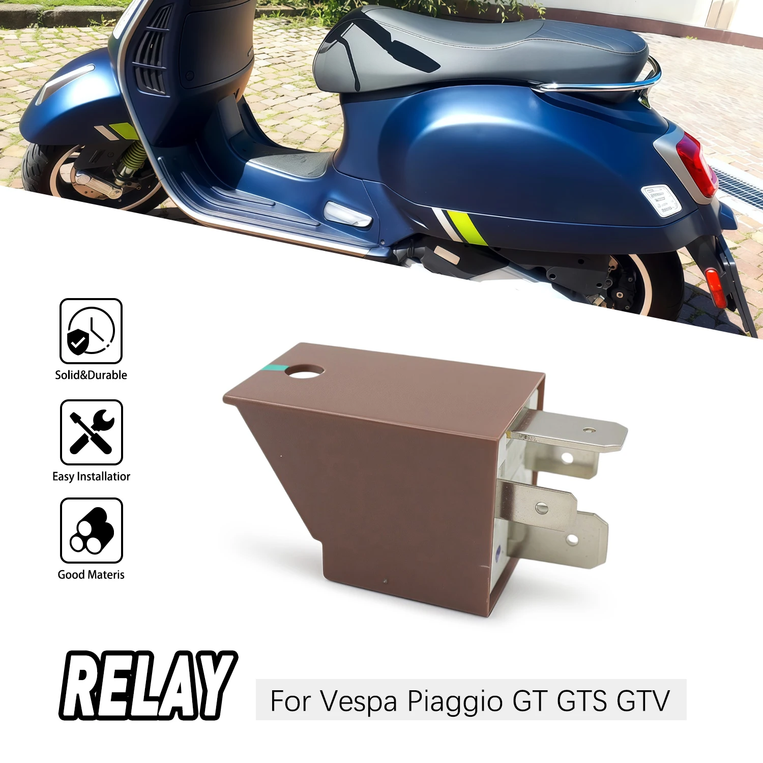 58115R 584521 Starter Relay Motorcycle Relay Accessories  For Vespa Piaggio GT GTS GTV 125cc 250 300 12V 80A