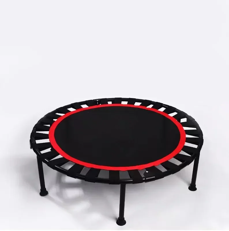 Outdoor folding mini trampoline Adjustable bounce practice trampoline with handrails