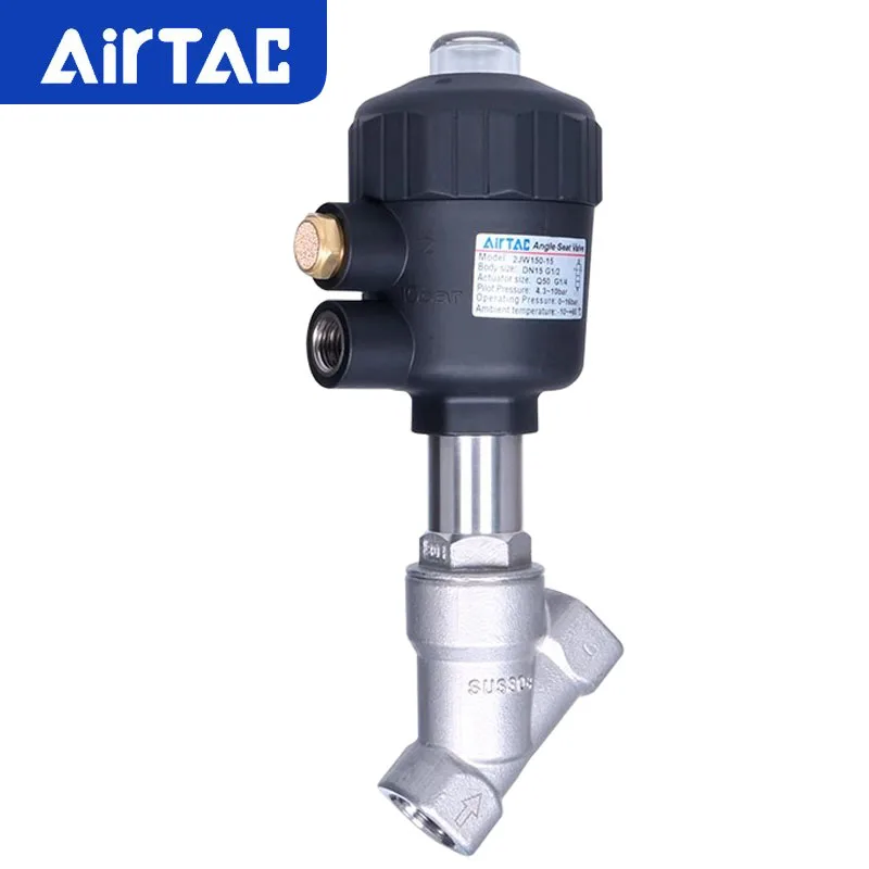 AirTAC 304 Stainless Steel 2JW Angle Seat Valve 2JW150-15/200-25/250-25/320-32Q40/50/63/80