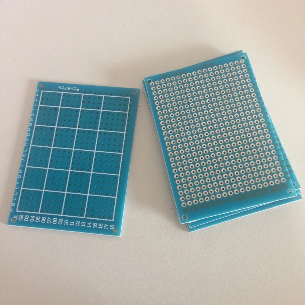 

5 шт. 5 см x 7 см 2,7 x 2 дюйма односторонняя универсальная печатная плата прототипа синяя