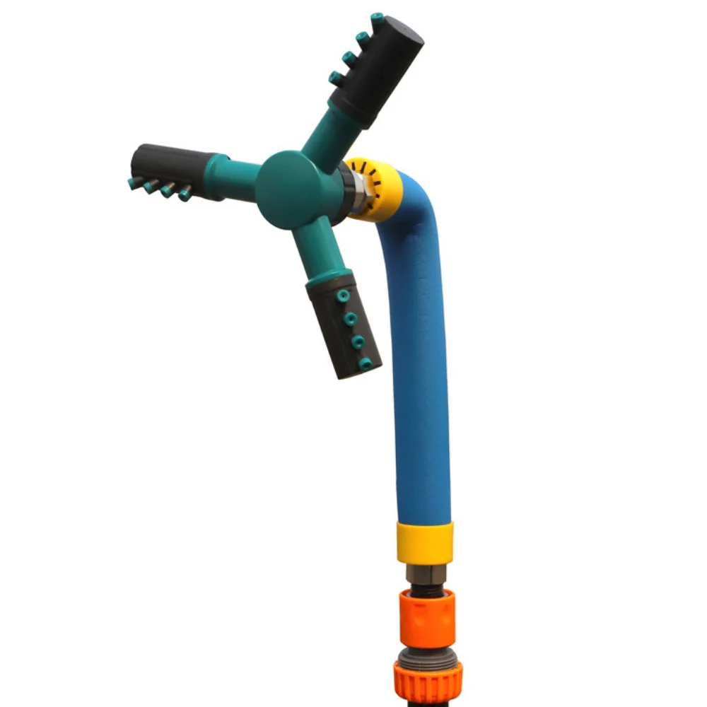 

360 Degree Rotating Trampoline Sprinkler Adjustable Automatic Watering Cooling Water Sprayer Spiral Garden Irrigation Nozzle