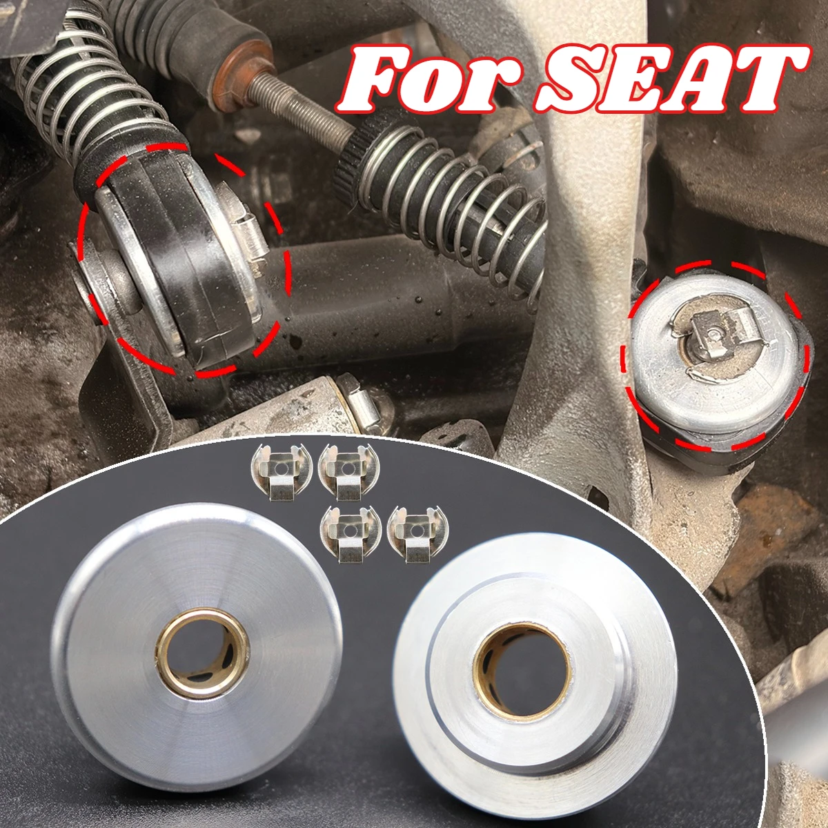 

8MM 10MM Aluminum Alloy Metal Upgrade Manual Gear Shift Cable Linkage End Rod For SEAT Alhambra Arosa Cordoba Ibiza Leon Toledo
