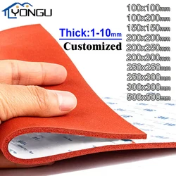 Self-adhesive Red Silione Rubber Foam Sheet Silicone Soft Sponge Mat High Temperature Resist Pad