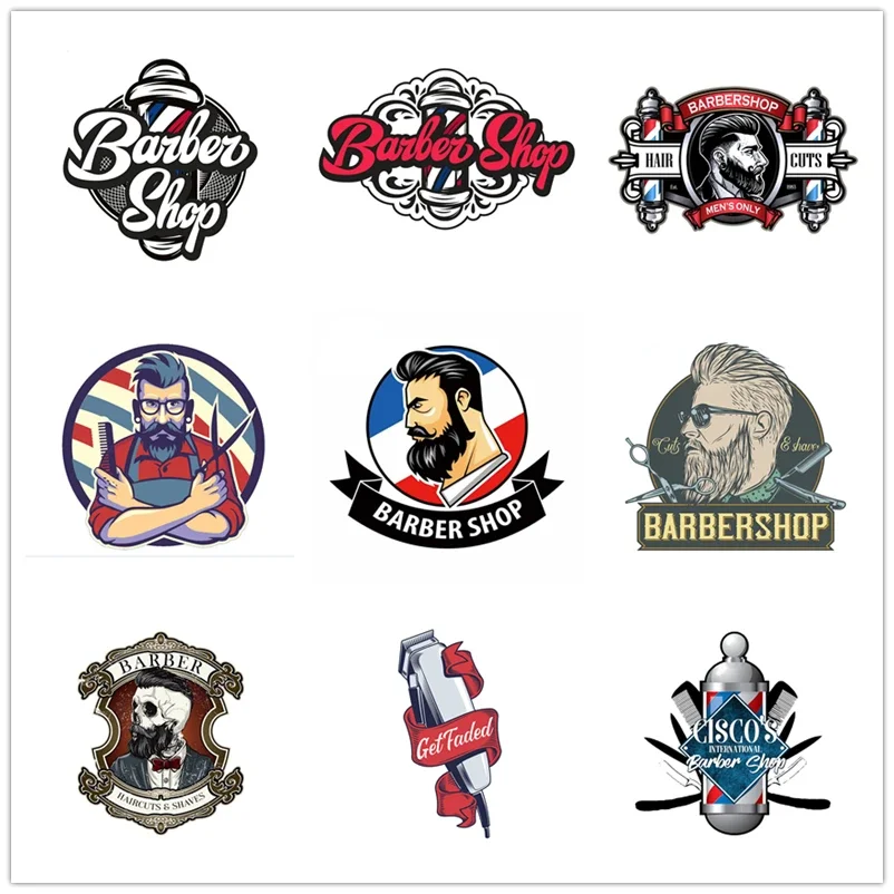 

Personalized Barber Shop Auto Decal DIY Occlusion Scratch Fashion Decals 3D Car Stickers Decoration