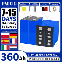 PWOD Lifepo4 Battery 360AH 3.2V Brand New 10000 Cycles Rechargeable Batteries DIY 12V 24V 48V RV EV Boat Golf Cart Cell EU Stock