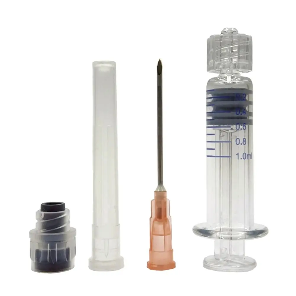 1ML / 3ML / 5ML Portable Heat-resistant 1ML /3ML /5ML For Refill Cosmetic Oil Luer Lock Syringe Liquid Dispenser Glass