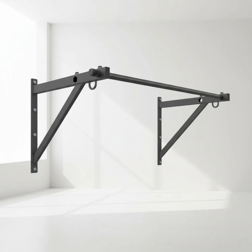 

Adjustable Wall Mount Pull Up Bar 500LBS Capacity Home Gym Strength Training Chin Up Station