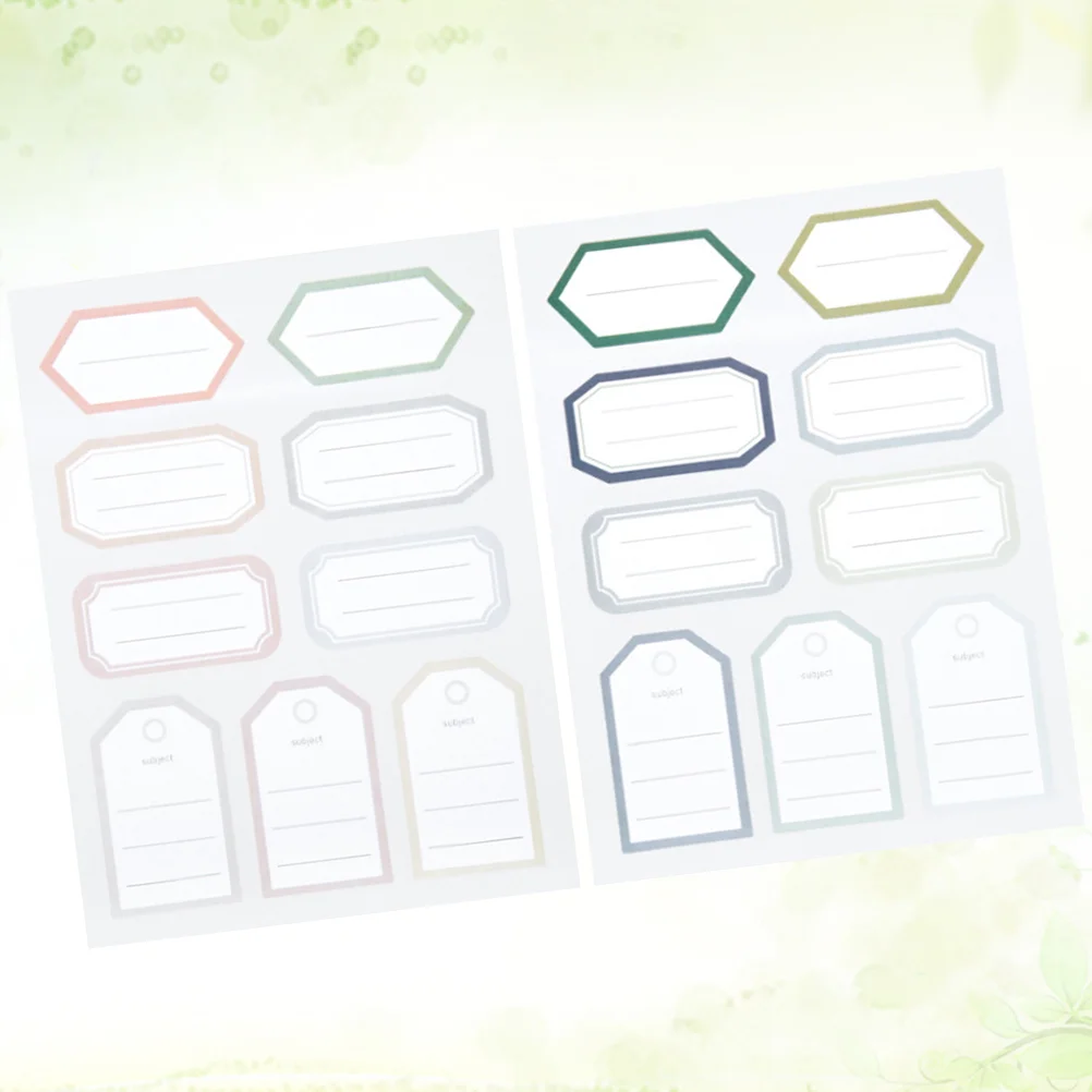 5 Sheets Creative Waterproof Name Stickers Child Bottle Shape Self Adhesive Sticky Label Paper Label for Office Book School (Ran