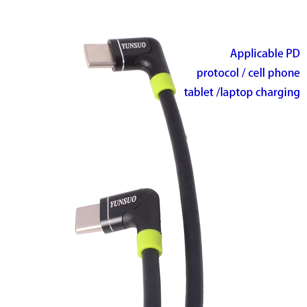 USB C Double Elbow TypeC Interface 5 Meters PD45W 60W Tablet Notebook Fast Charging Data Cable PD45W PD60W 10cm 1m 3m 5m