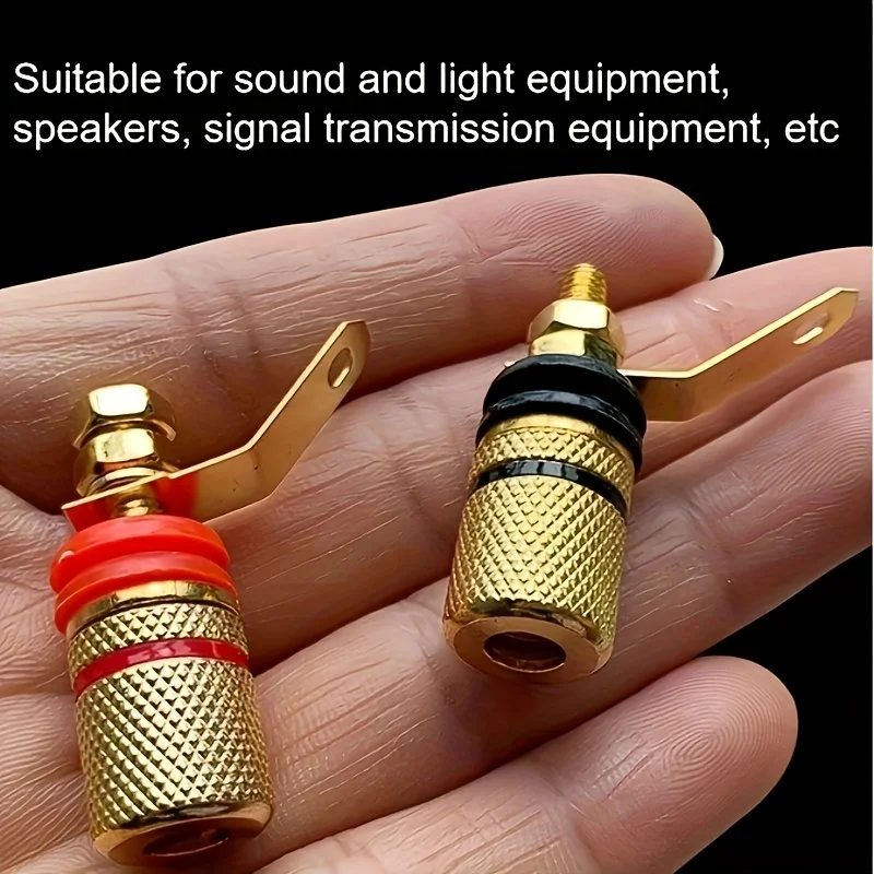 2/4/6/8/10pcs Banana plug socket connector, gold-plated speaker terminal post, suitable for 4mm banana plug
