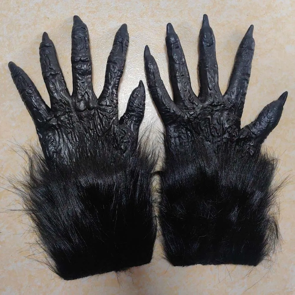 Costume Accessories Creepy Halloween Gloves Realistic Flexible Beast Claws Durable Long-nailed Cosplay Mittens Teens