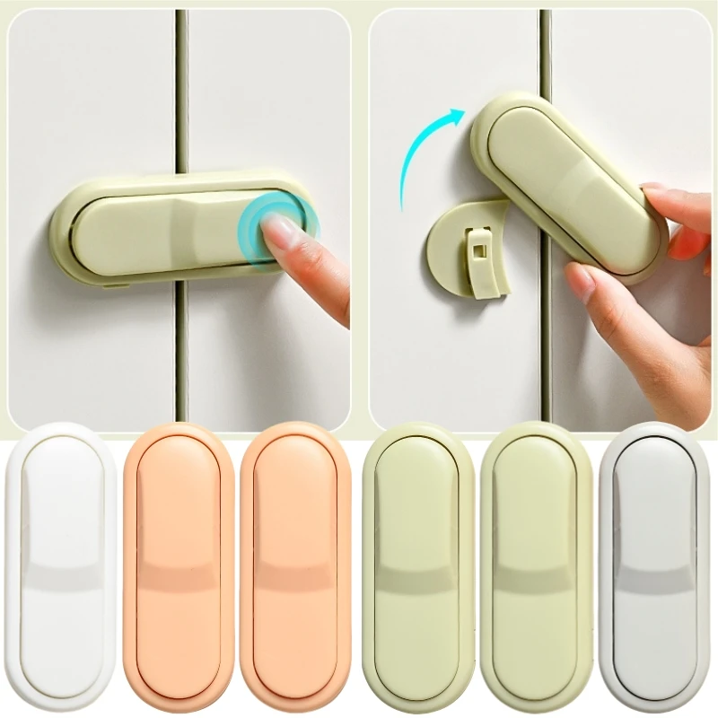 

Children's Drawer Safety Lock Cabinet Door Protection Latch Baby Anti Pinch Hand Invisible Lock Opposite Door Wardrobe Locks