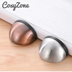 Non-punching Sticker Hidden Stainless Steel Rubber Door Stop Door Stopper Door Clip Buckle Floor Type Nail-free Door Stopper