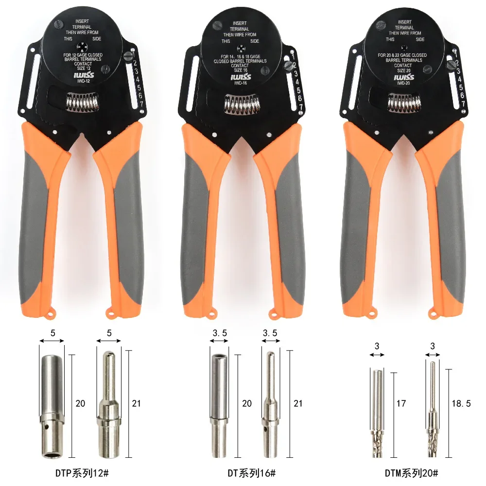IWD-12/16/20 Manual Tool Crimping Pliers for Dechi Connectors 4-Point Crimping Terminal Pliers