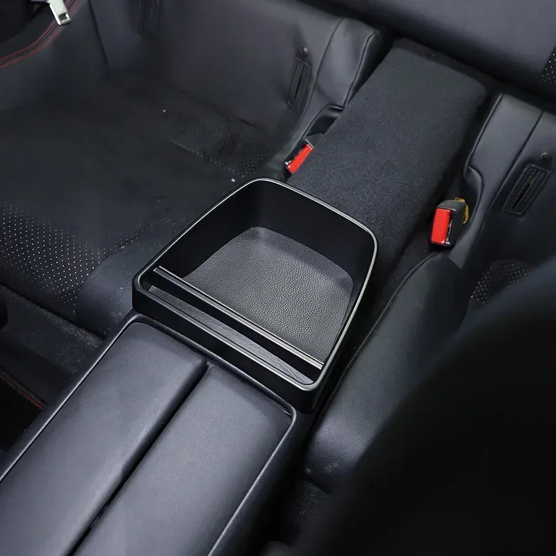 Suetlcoity For Toyota 86 Subaru BRZ 2022-2025 ABS Black Car Armrest Box Rear Storage Box Storage Tray Interior Car Accessories