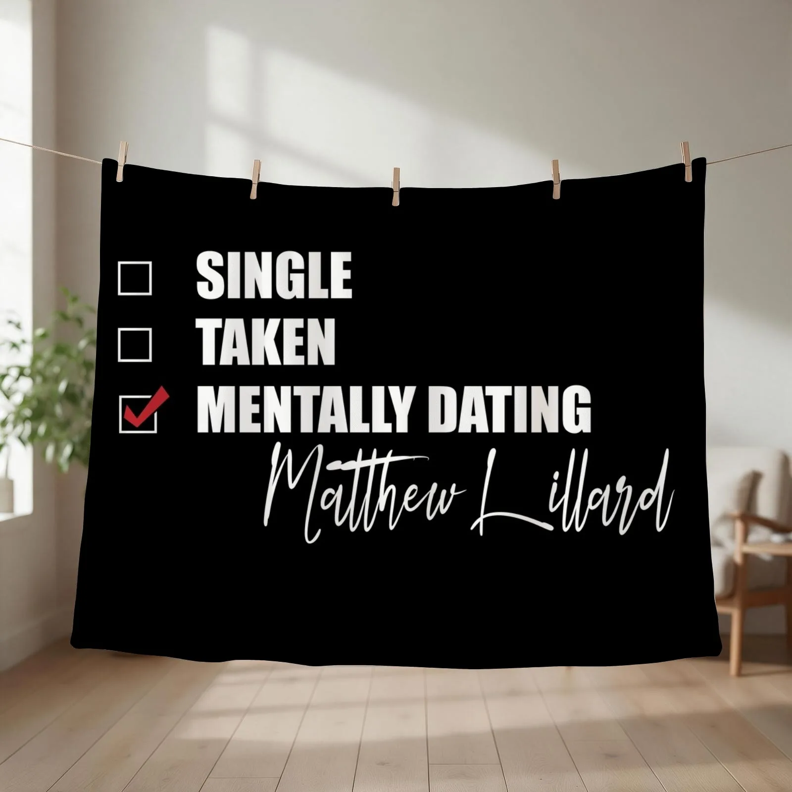 Mentally Dating Matthew Lillard Throw Blanket couch cozy soft plush fuzzy picnic outdoor blanket