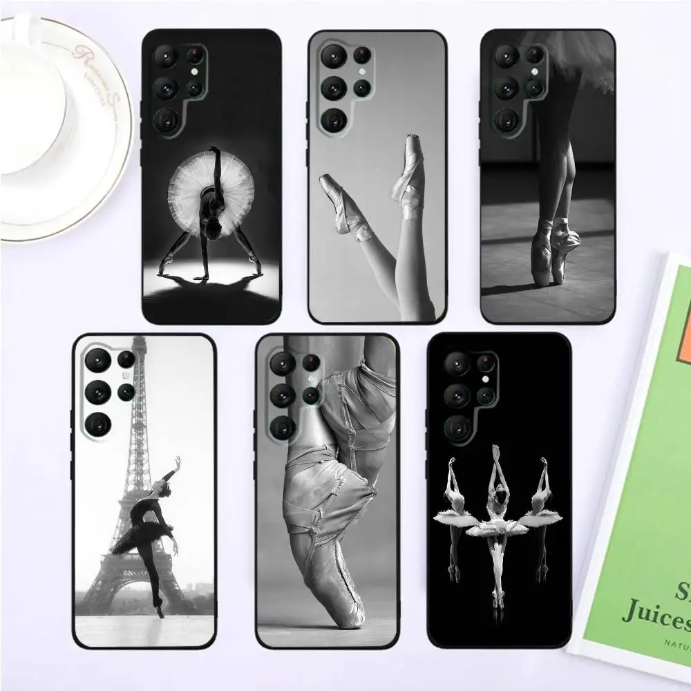 

Ballerina Ballet Dancing Phone Case For Samsung S25,S24,S23,22,21,Ultra,Pro,S10,S30Plus,20lite Black Cover