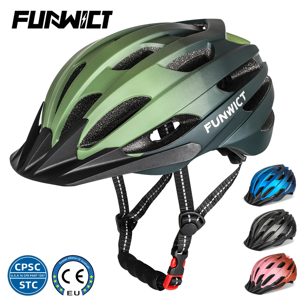 

FUNWICT Bike Helmet Safety Caps for Men Women Headgear Sun Visor MTB Off Road Bicycle Helmet Adults Outdoor Cycling Helmets